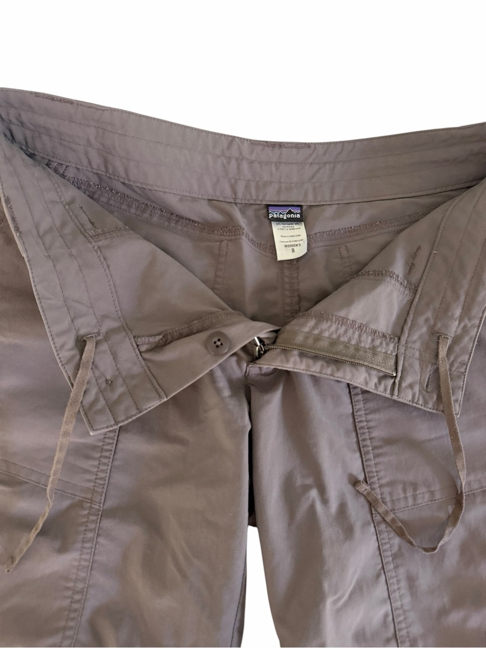 PATAGONIA Taupe/Prune Gray Hiking Shorts Outdoor Lightweight Women’s 8 - Picture 2 of 11